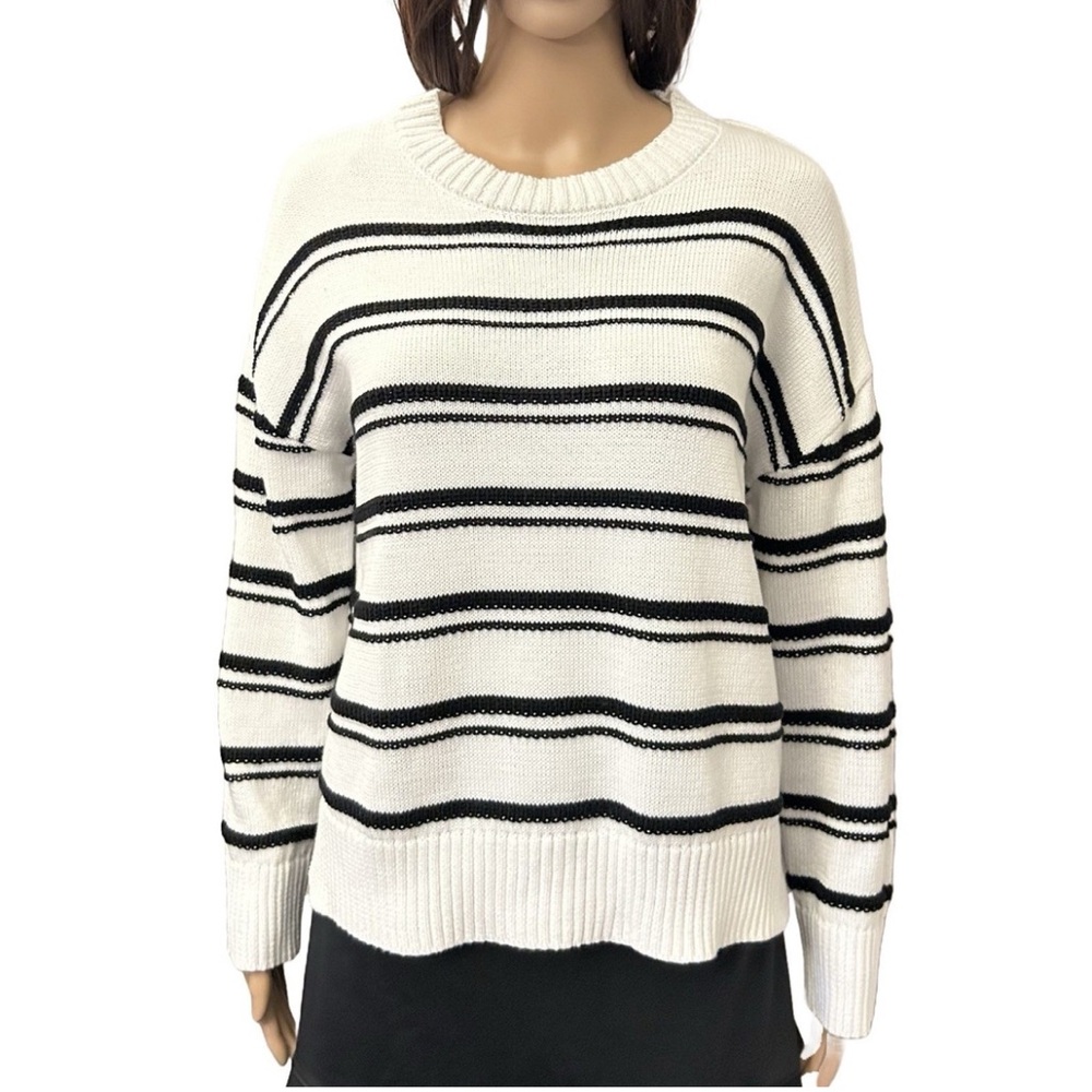 new Joie | Striped Cotton-Blend Sweater – Size M– NWT